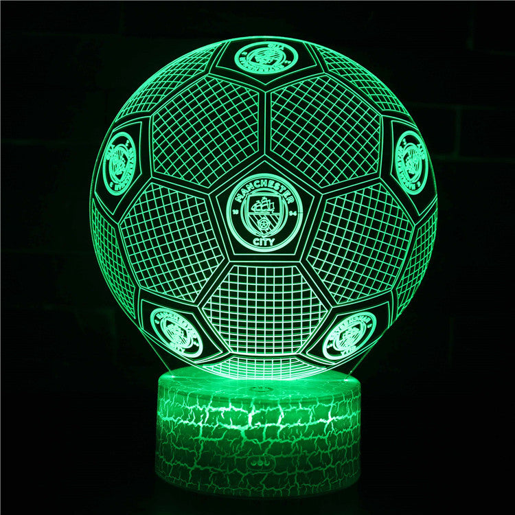 Fotboll 3D Illusion LED-Lampa - Nattlampa - Badge