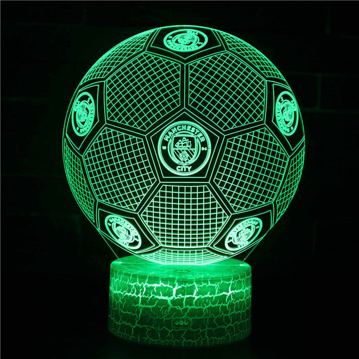 Fotboll 3D Illusion LED-Lampa - Nattlampa - Badge