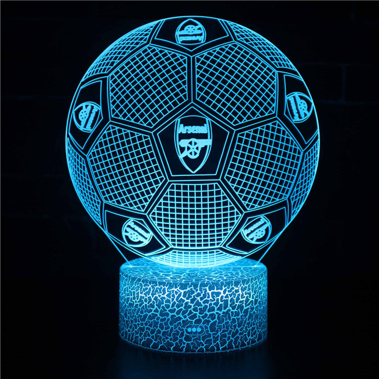 Fotboll 3D Illusion LED-Lampa - Nattlampa - Badge