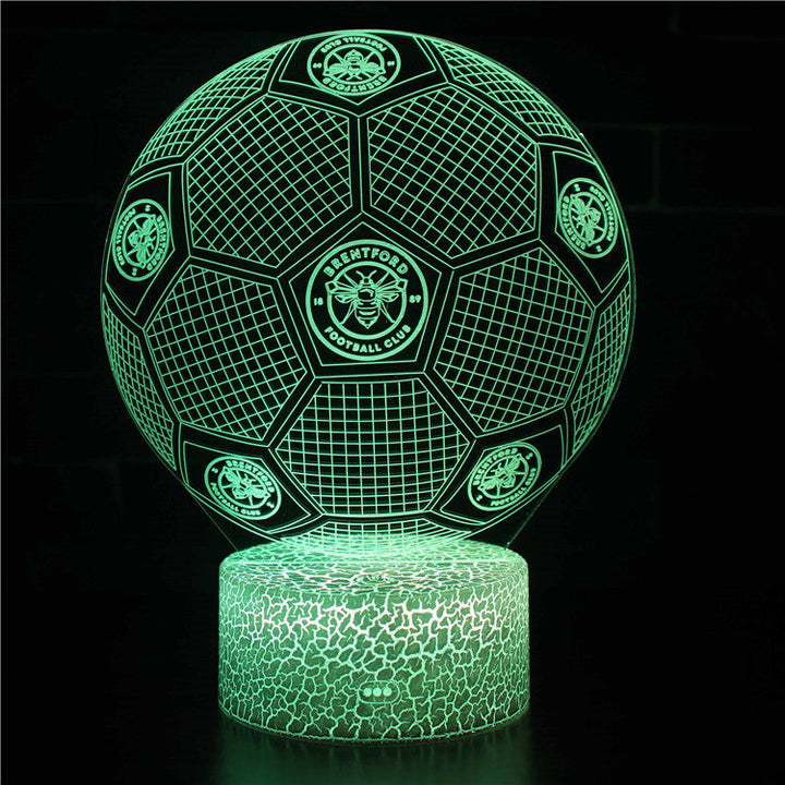 Fotboll 3D Illusion LED-Lampa - Nattlampa - Badge