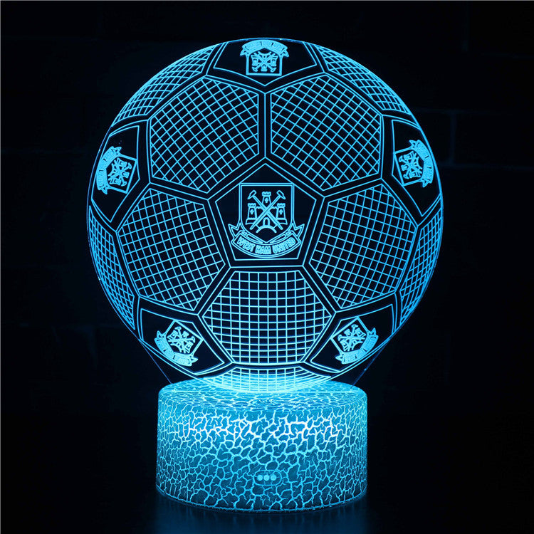 Fotboll 3D Illusion LED-Lampa - Nattlampa - Badge