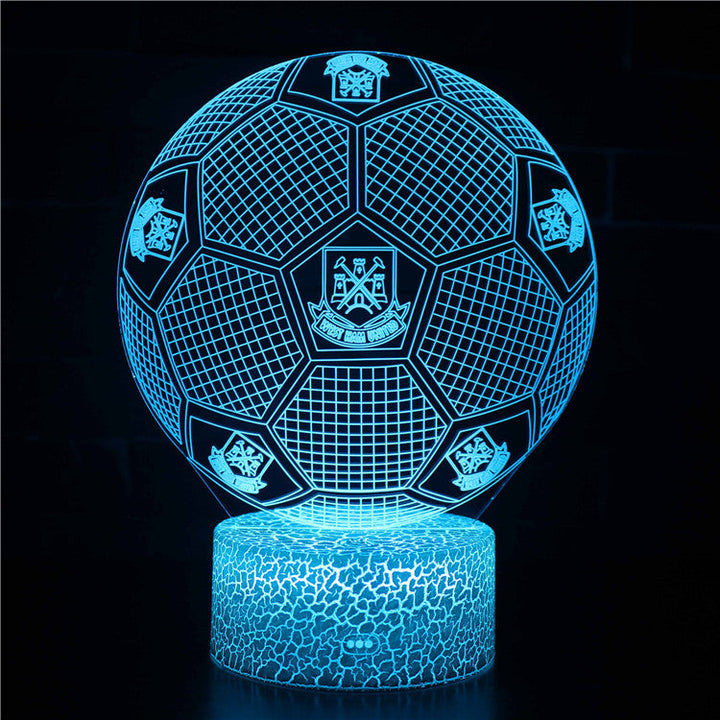 Fotboll 3D Illusion LED-Lampa - Nattlampa - Badge