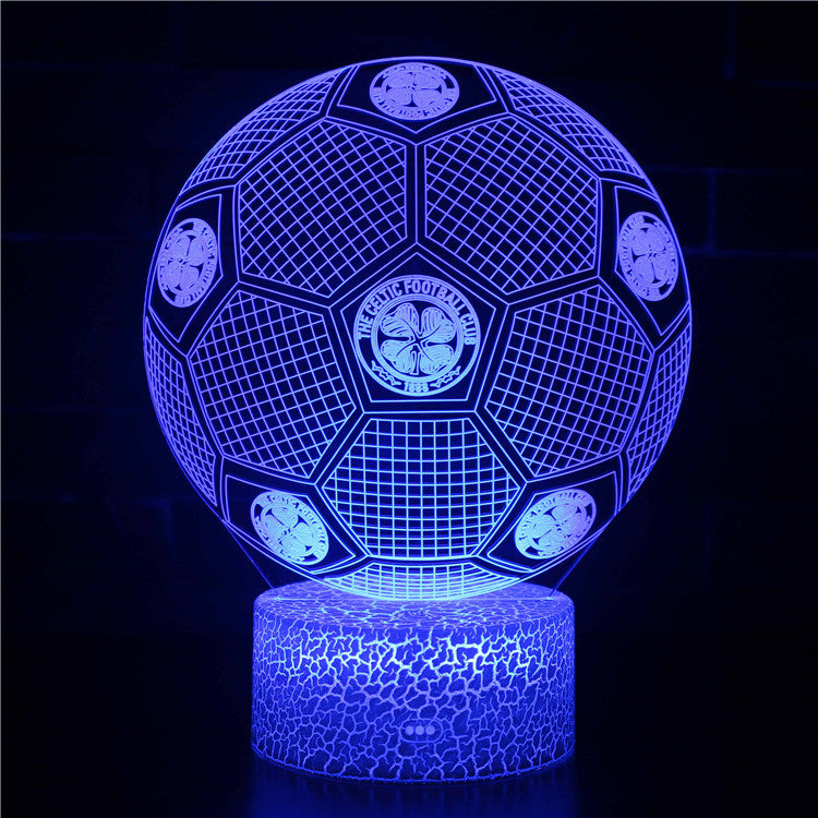 Fotboll 3D Illusion LED-Lampa - Nattlampa - Badge