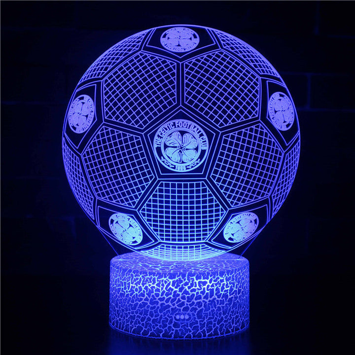Fotboll 3D Illusion LED-Lampa - Nattlampa - Badge