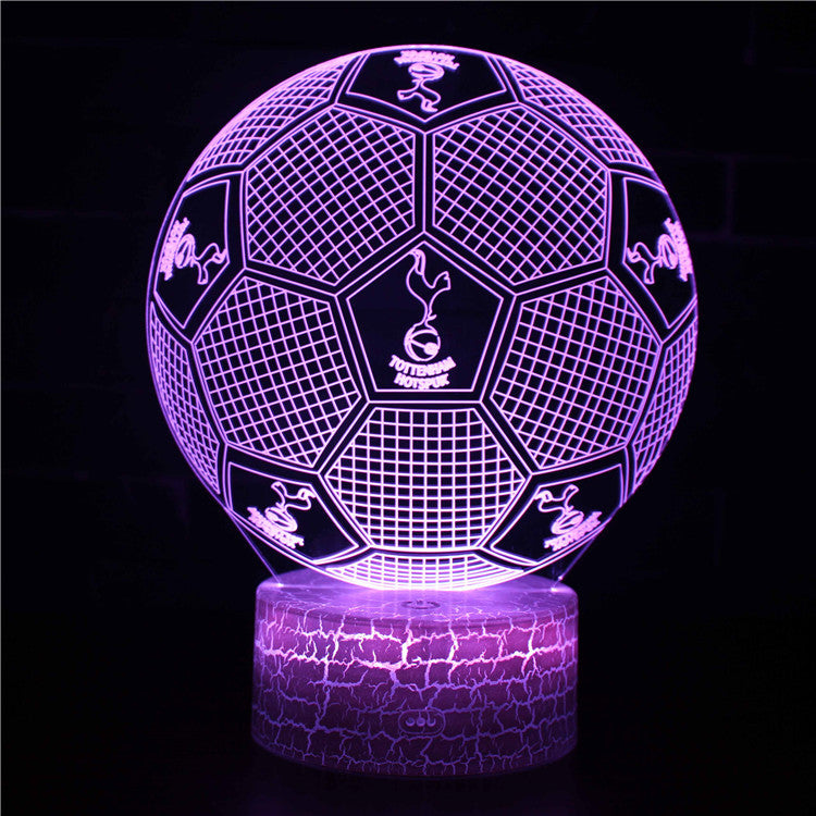 Fotboll 3D Illusion LED-Lampa - Nattlampa - Badge