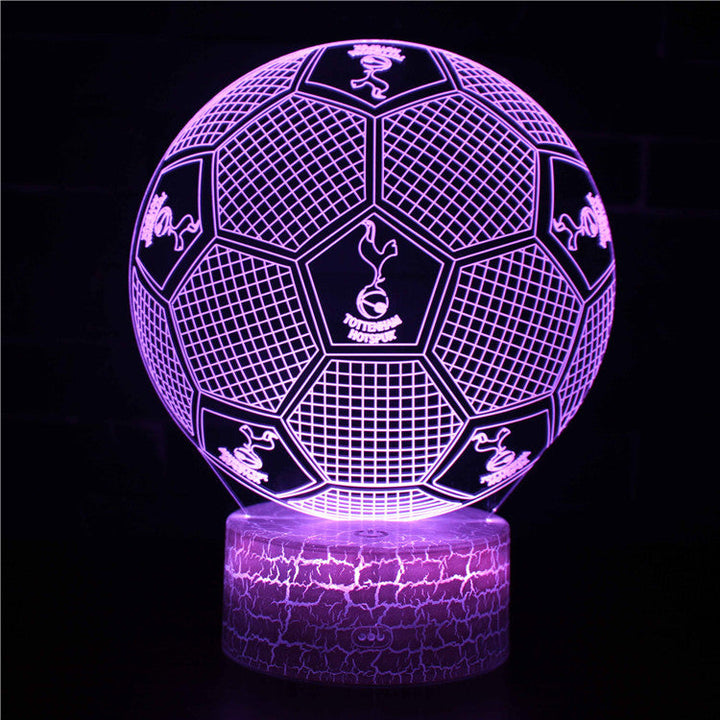 Fotboll 3D Illusion LED-Lampa - Nattlampa - Badge