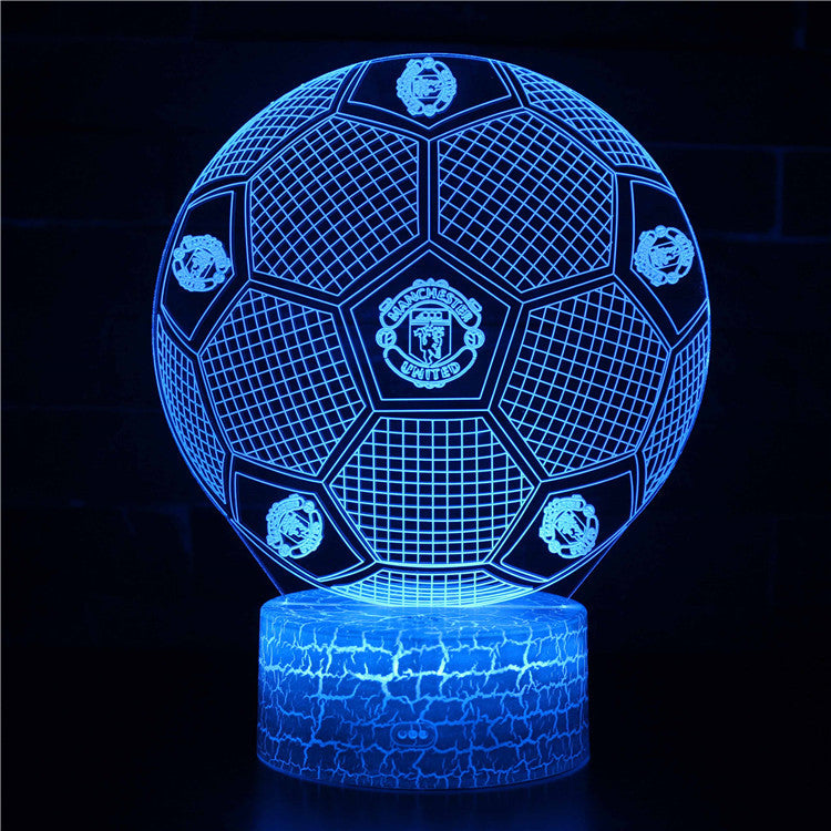 Fotboll 3D Illusion LED-Lampa - Nattlampa - Badge