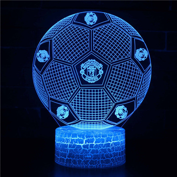 Fotboll 3D Illusion LED-Lampa - Nattlampa - Badge
