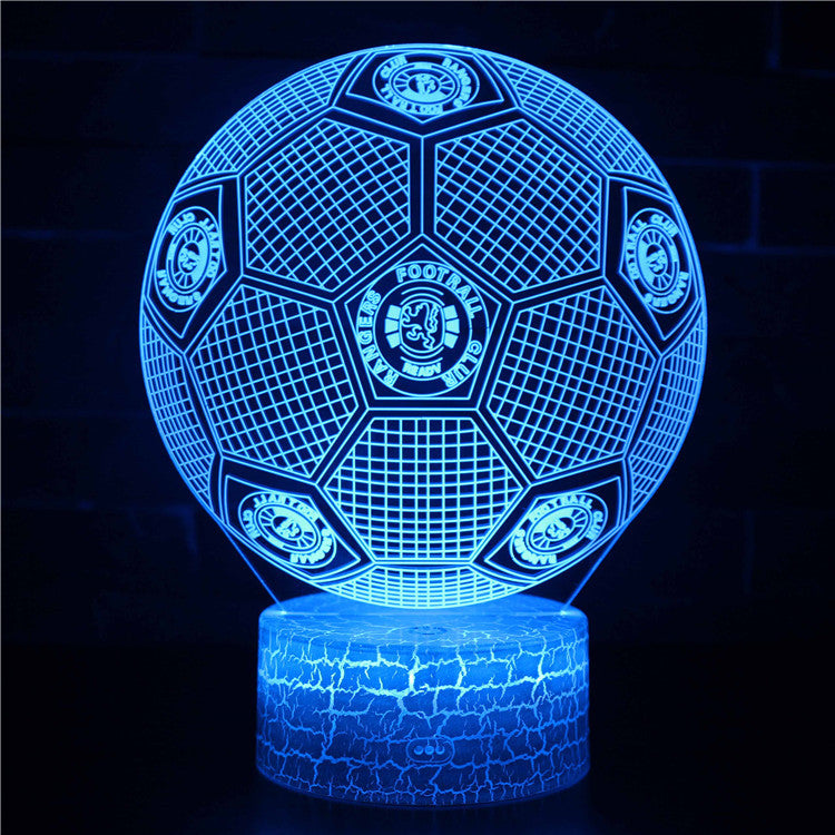 Fotboll 3D Illusion LED-Lampa - Nattlampa - Badge
