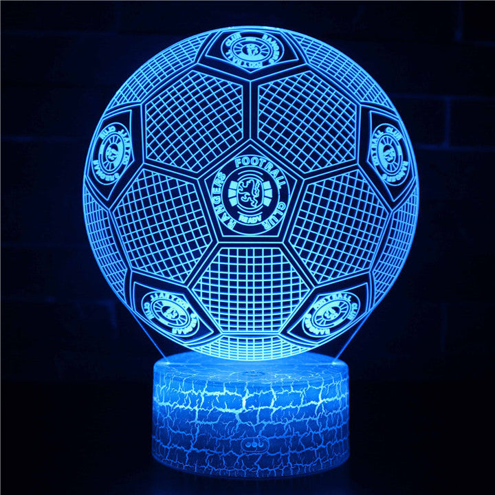 Fotboll 3D Illusion LED-Lampa - Nattlampa - Badge