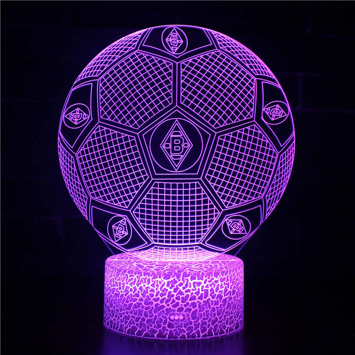 Fotboll 3D Illusion LED-Lampa - Nattlampa - Badge