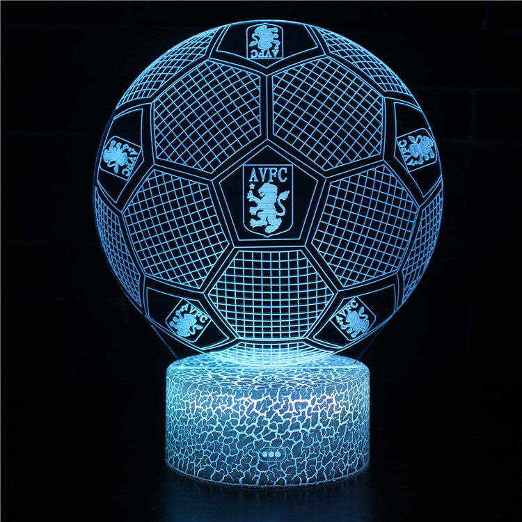 Fotboll 3D Illusion LED-Lampa - Nattlampa - Badge