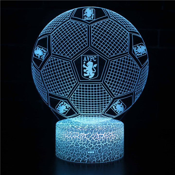 Fotboll 3D Illusion LED-Lampa - Nattlampa - Badge
