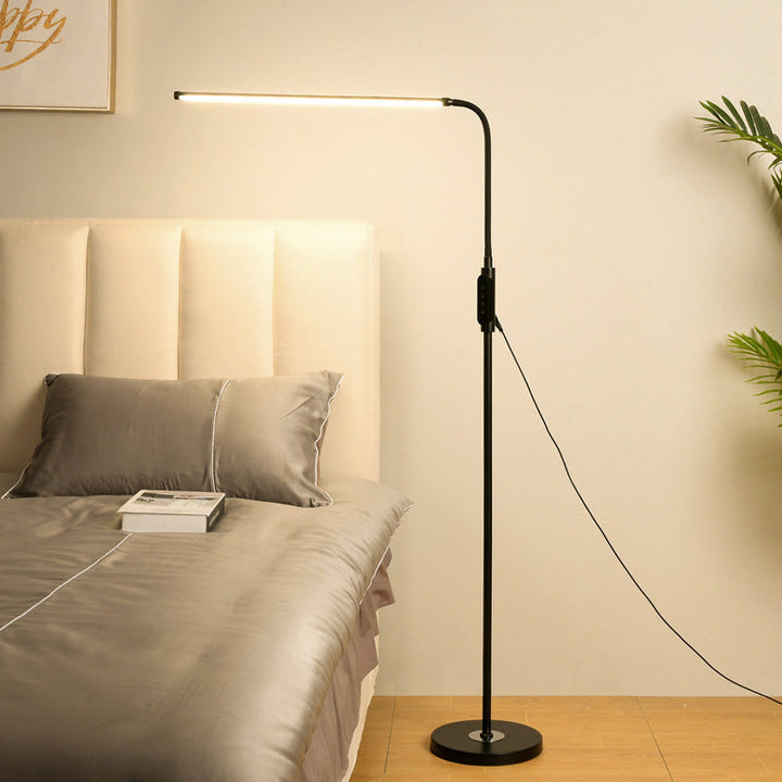 Snygg LED Golvlampa med Flyttbart Ljushuvud
