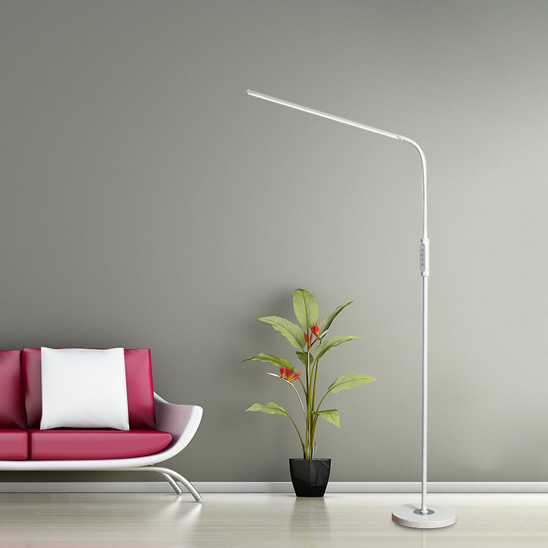 Snygg LED Golvlampa med Flyttbart Ljushuvud