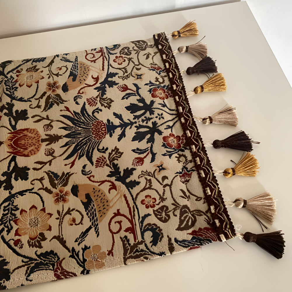 Vintage Floral &amp; Bird Jacquard Duklopp
