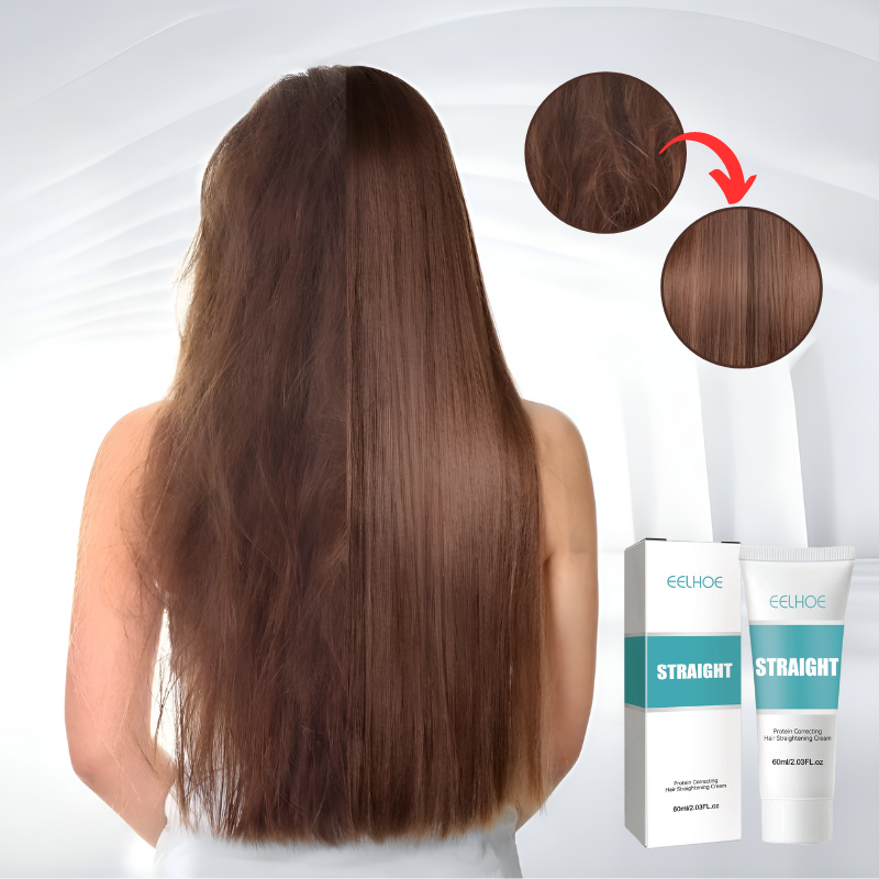 Keratin Hair Smoothing Cream – Omedelbar anti-frissande plattningsbehandling för silkeslent, glansigt hår