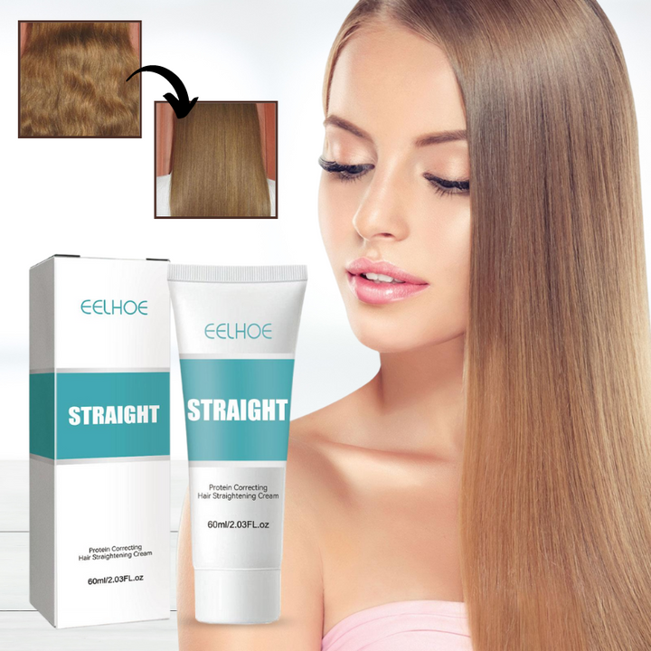 Keratin Hair Smoothing Cream – Omedelbar anti-frissande plattningsbehandling för silkeslent, glansigt hår