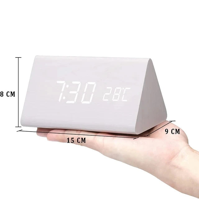 EcoLED Clock - Digitalt trälarm med röststyrning