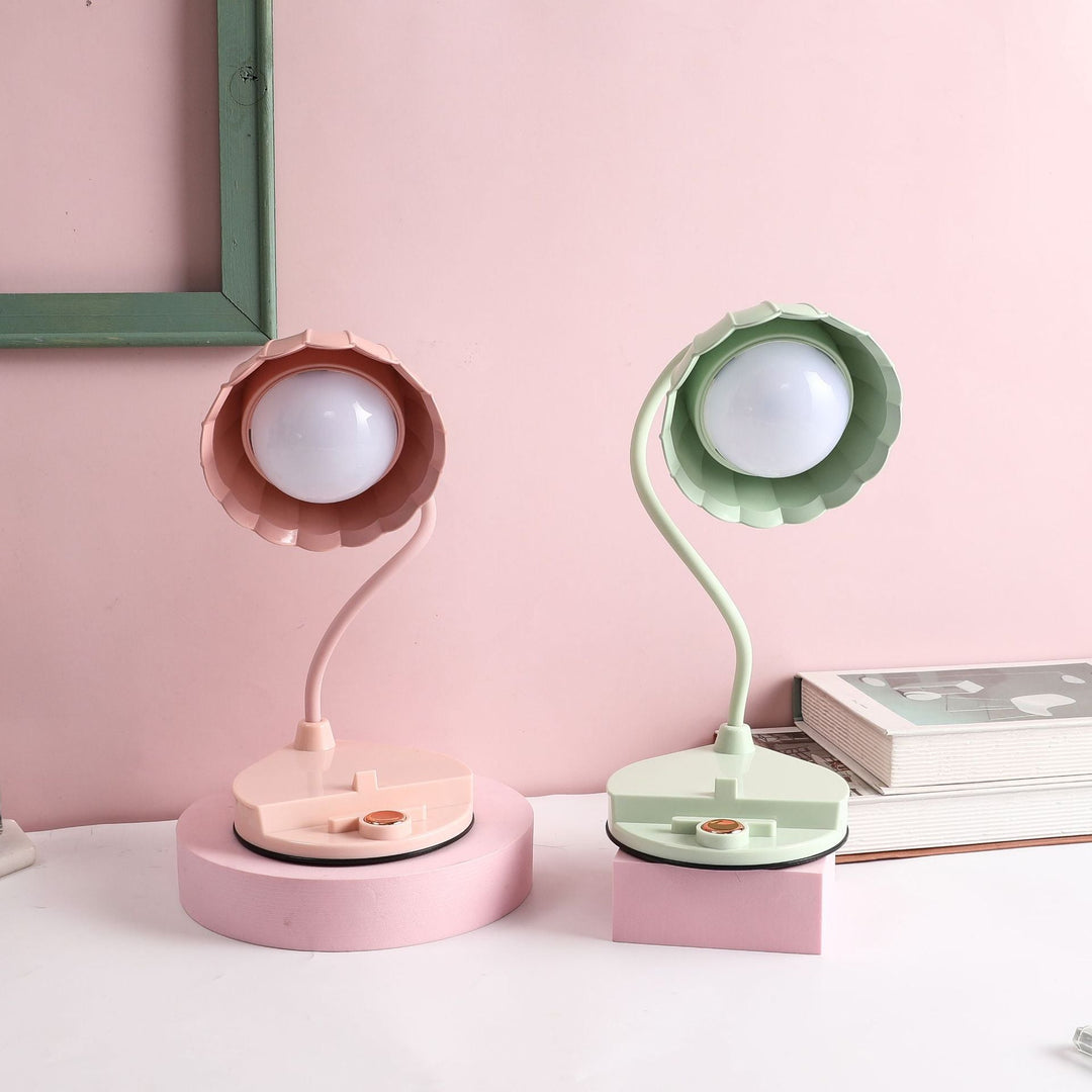 Uppladdningsbar Touch LED-bordslampa – Skandinavisk blomsterdesign