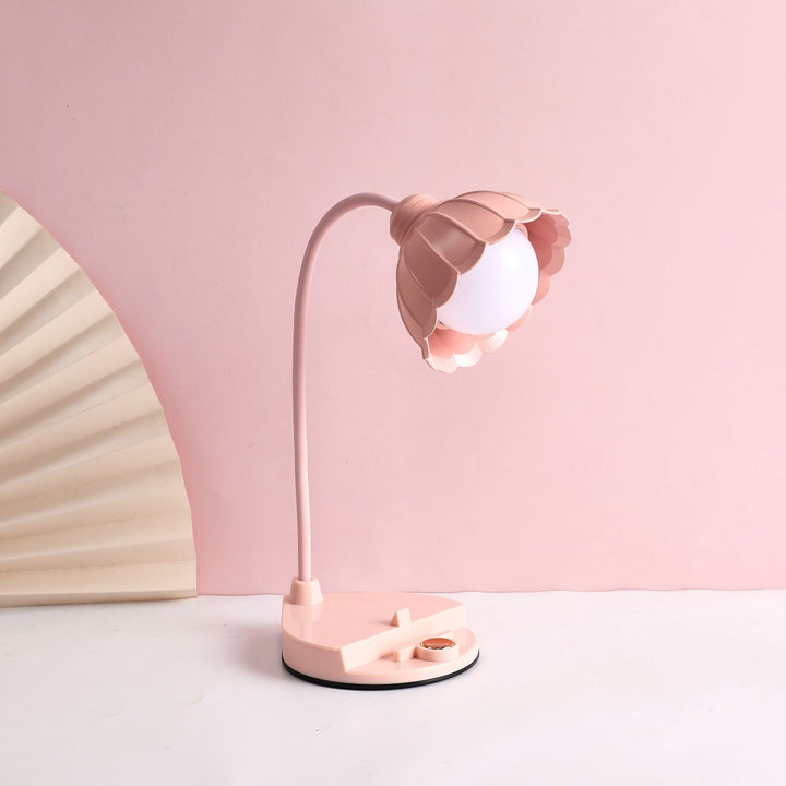 Uppladdningsbar Touch LED-bordslampa – Skandinavisk blomsterdesign