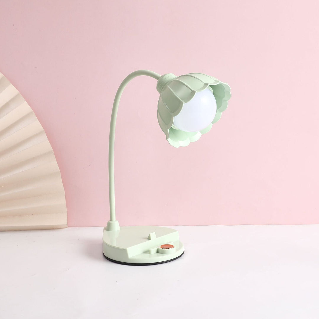 Uppladdningsbar Touch LED-bordslampa – Skandinavisk blomsterdesign