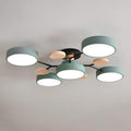 Nutida Rund Järn LED Semi-Flush Kandelaber
