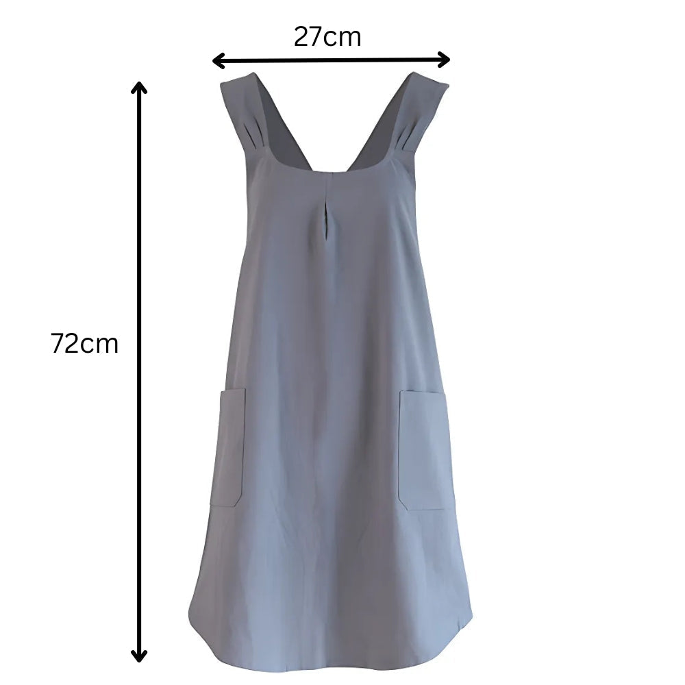 Elegant koreanskt förkläde med korsrygg för enkel stil