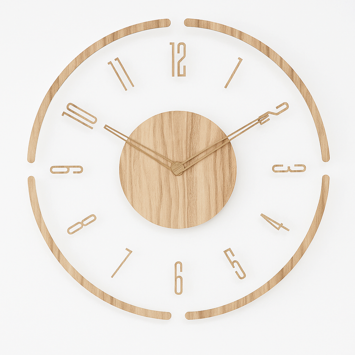 Nordisk Trä Väggklocka – Tidlös Minimalism