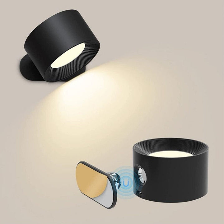 Lumora Spotlight Trådlös Vägglampa – Uppladdningsbar, 360° Rotera &amp; Dimmbar LED-lampa