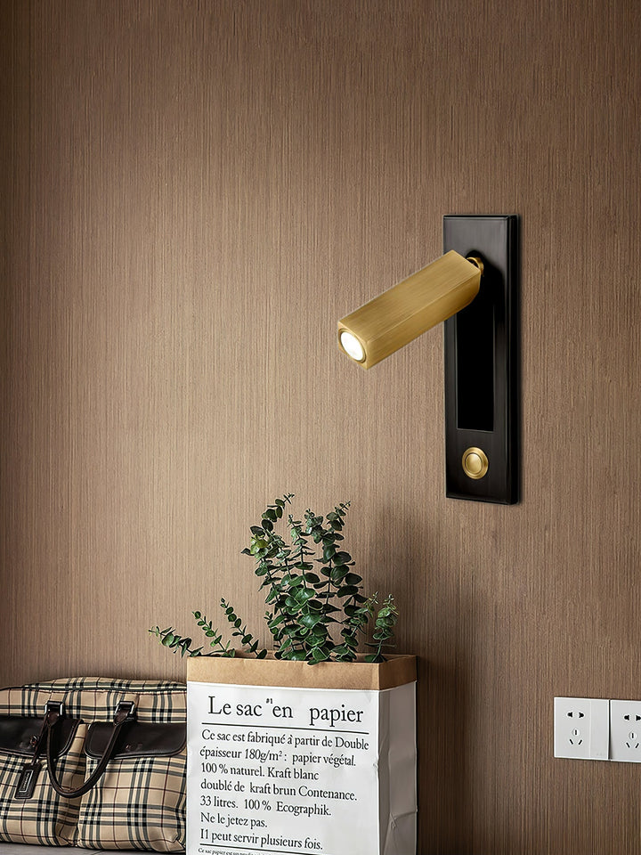 Modern inbyggd sänglampa med LED-ljus
