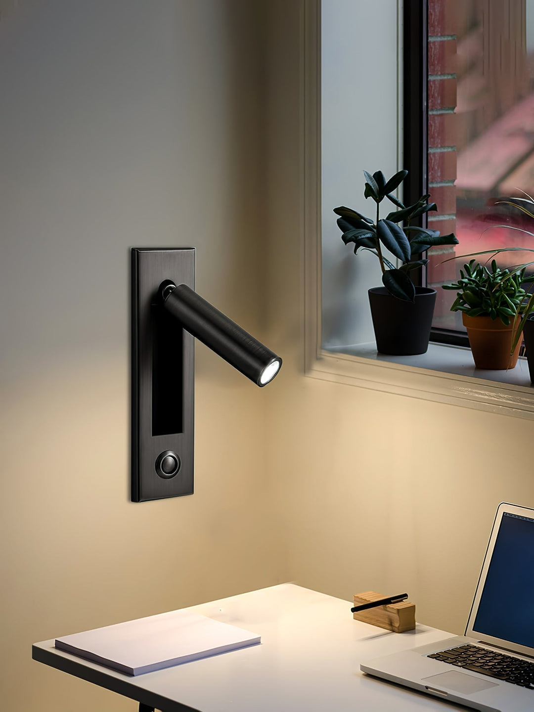 Modern inbyggd sänglampa med LED-ljus
