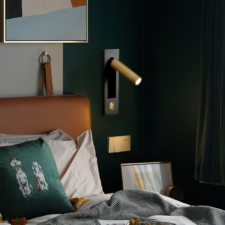 Modern inbyggd sänglampa med LED-ljus