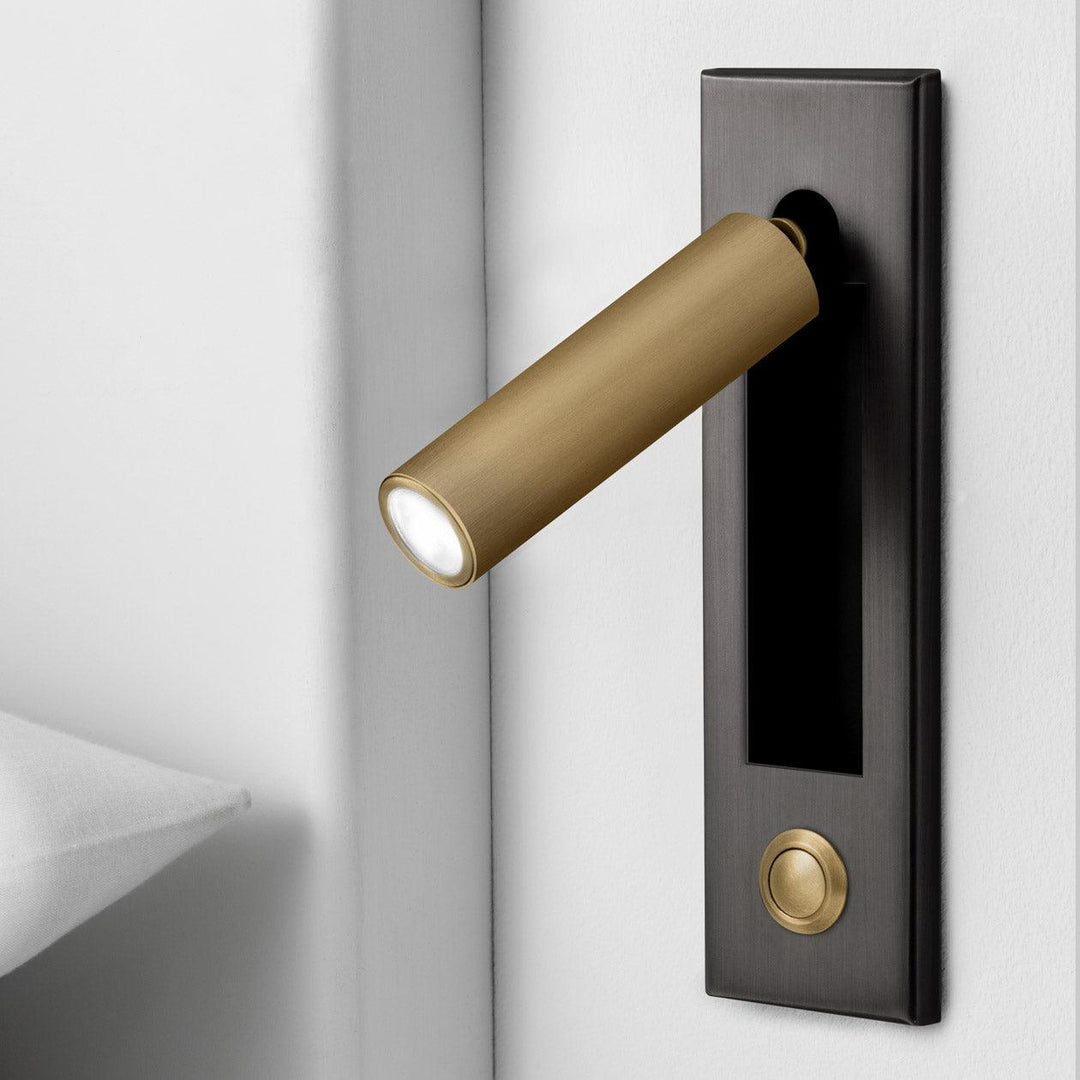 Modern inbyggd sänglampa med LED-ljus
