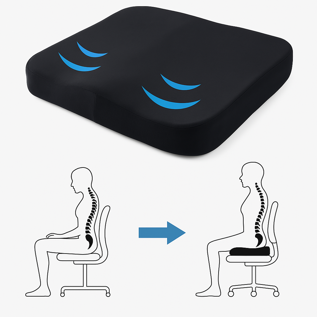 Ergonomisk Sittkudde – Avlastning för Svanskota &amp; Ryggsmärta