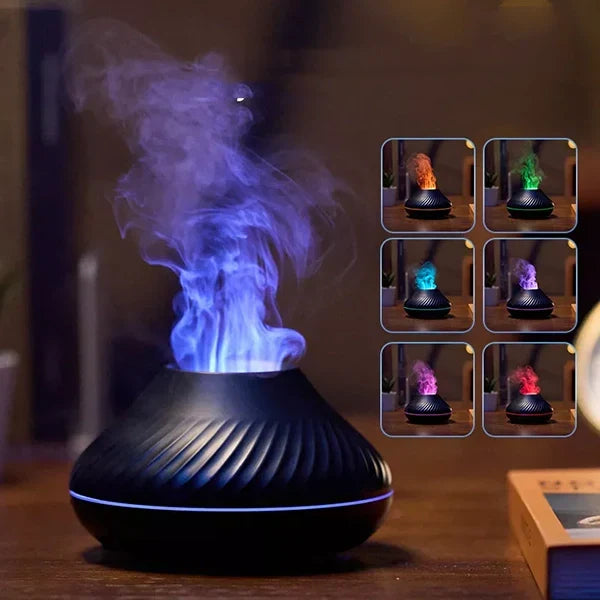 Flame Effekt Aromadiffuser med Luftrenare