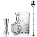 Cocktailset med Blandningsglas – 4-delars Mixologiset för Drinkar & Hemmabar