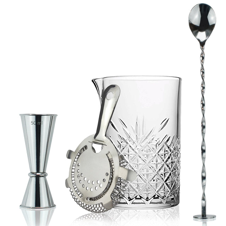 Cocktailset med Blandningsglas – 4-delars Mixologiset för Drinkar &amp; Hemmabar
