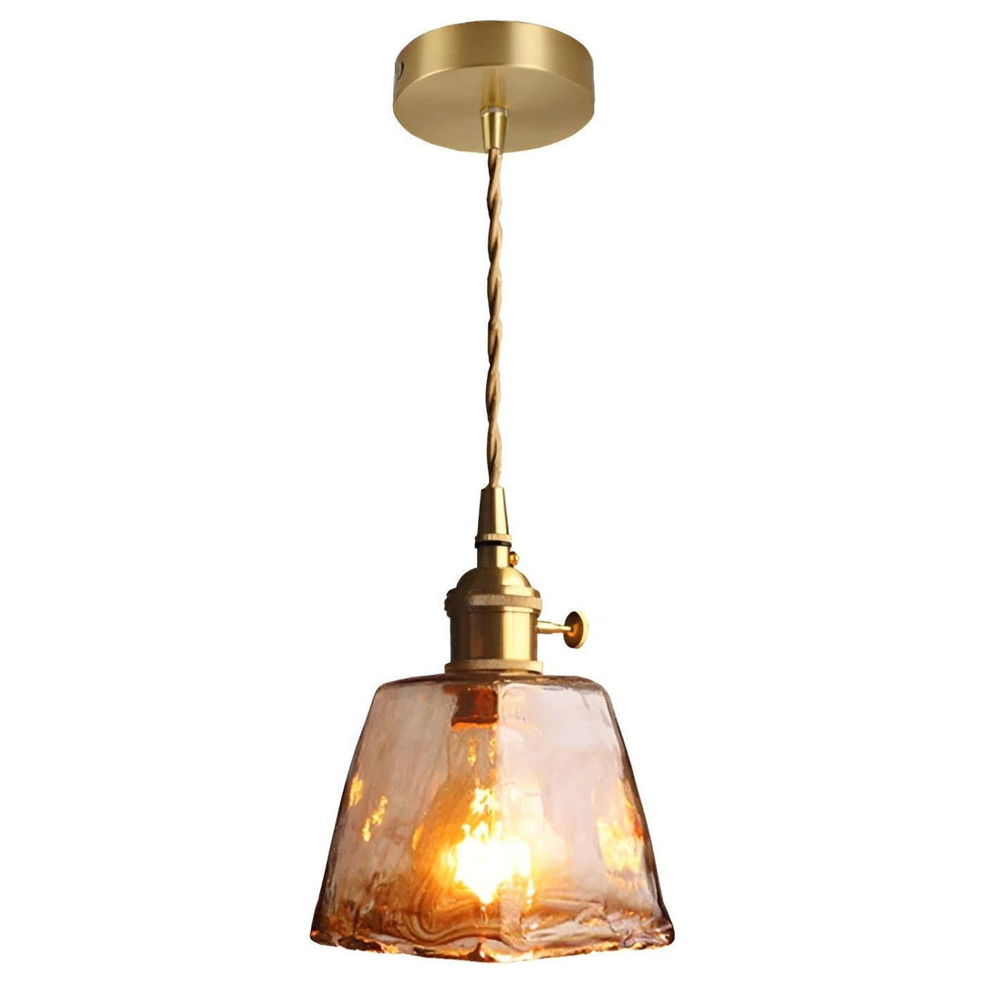 GlassElegance Light - Vintage Crystal Prism Glass Pendant Ceiling Light