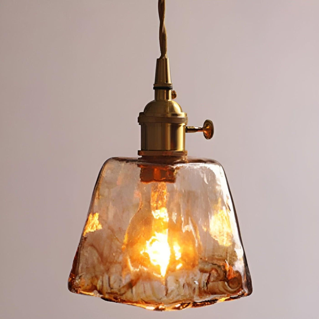 GlassElegance Light - Vintage Crystal Prism Glass Pendant Ceiling Light