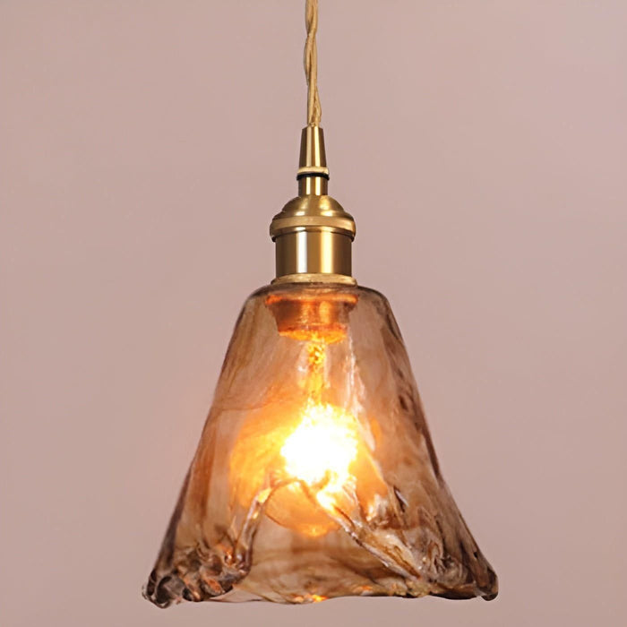 GlassElegance Light - Vintage Crystal Prism Glass Pendant Ceiling Light