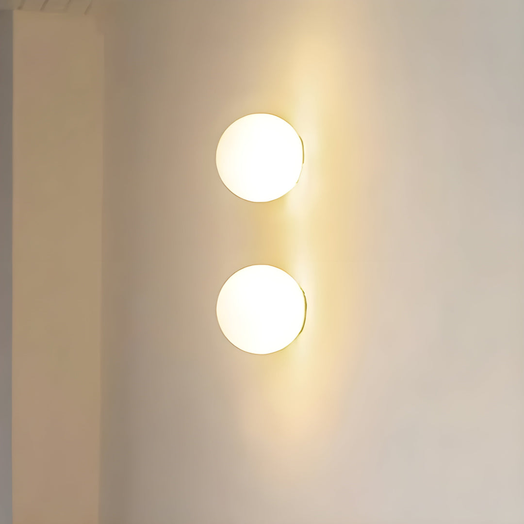 Rund Glas Vägglampa – Modern LED Lampa för Vardagsrum eller Hall