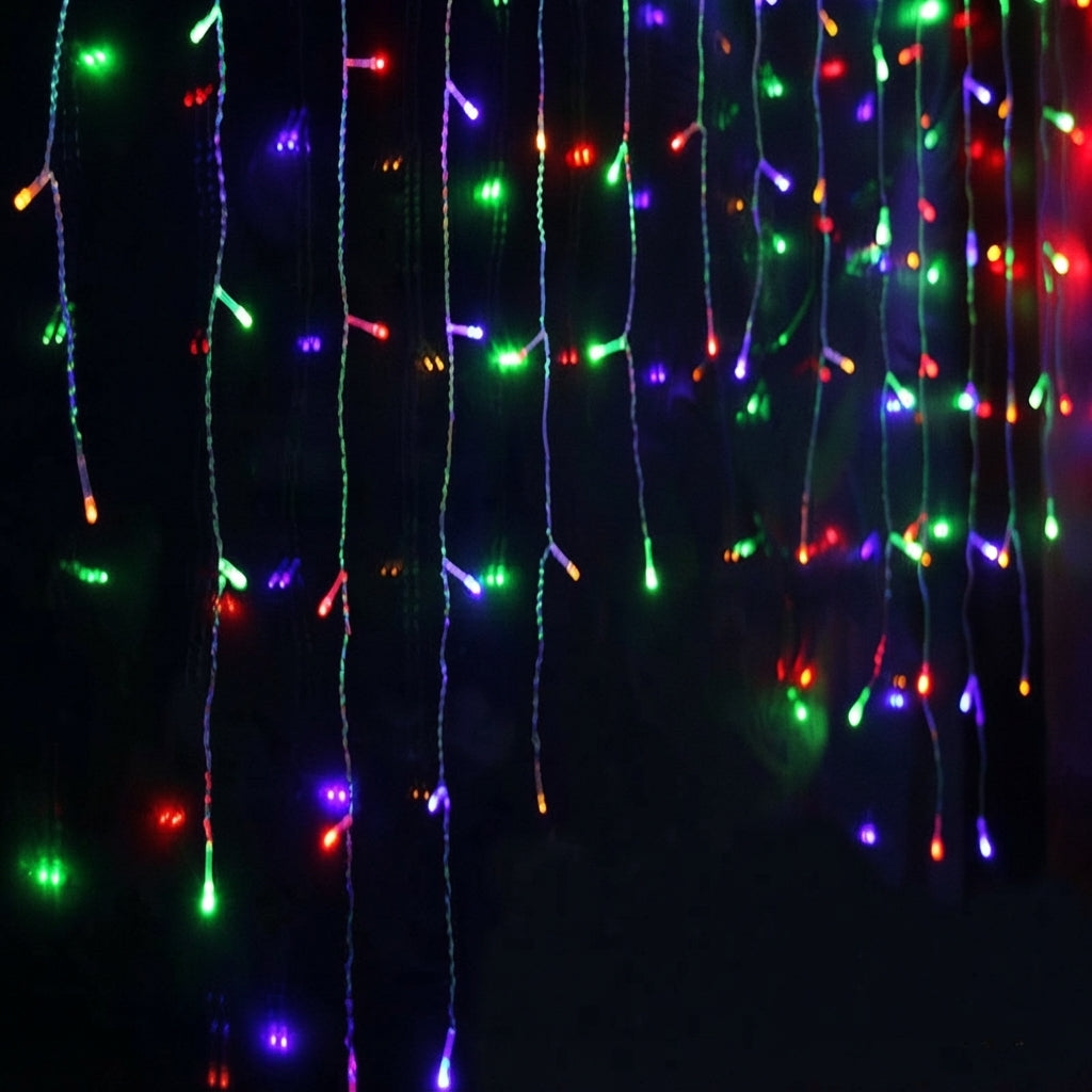 GlowCurtain | Blinkande LED-Ljusgardin för Utomhusdekoration