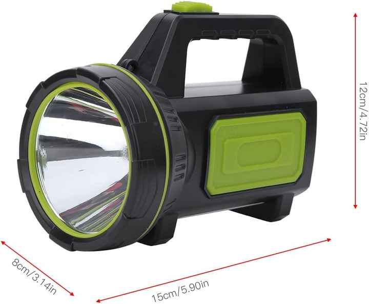 LED ficklampa med sidobelysning – Bärbar arbetslampa för camping och nödsituationer