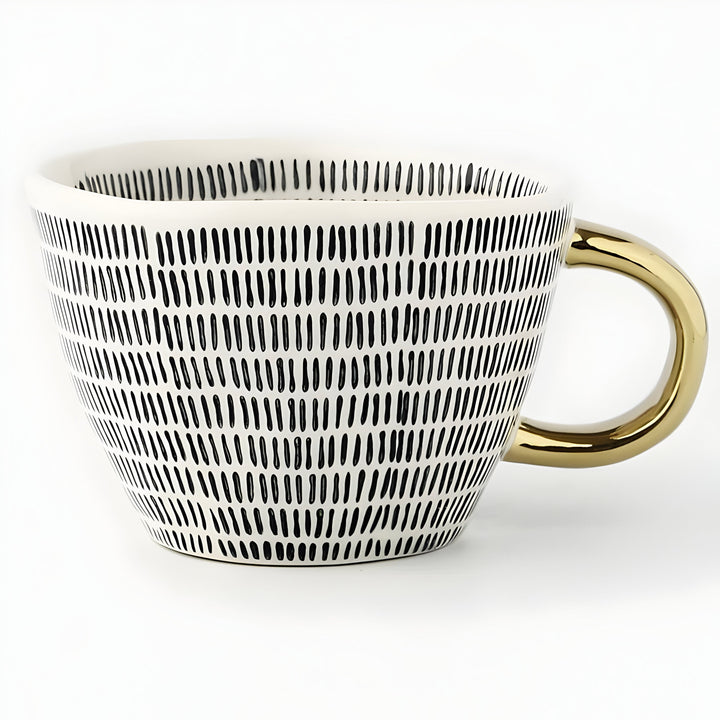 Keramikkopp med geometrisk design – Stilfull og moderne | Ideell for kaffe eller te