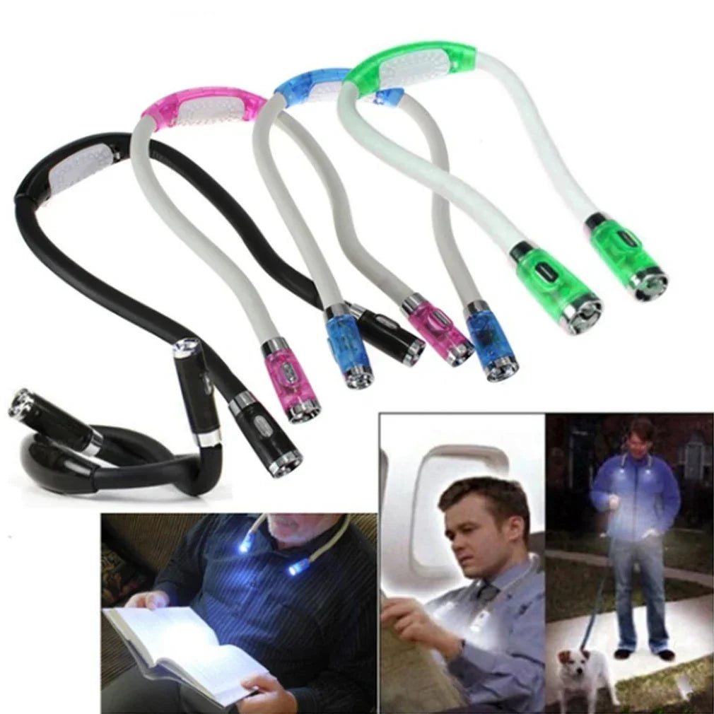 Flexibel handsfree stick- och virkningslampa – LED-halslampa för hantverk och läsning