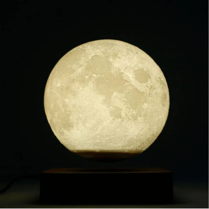 LunaGlow Månlampa – Svävande 3D LED Lampa med Magnetisk Levitationsdesign
