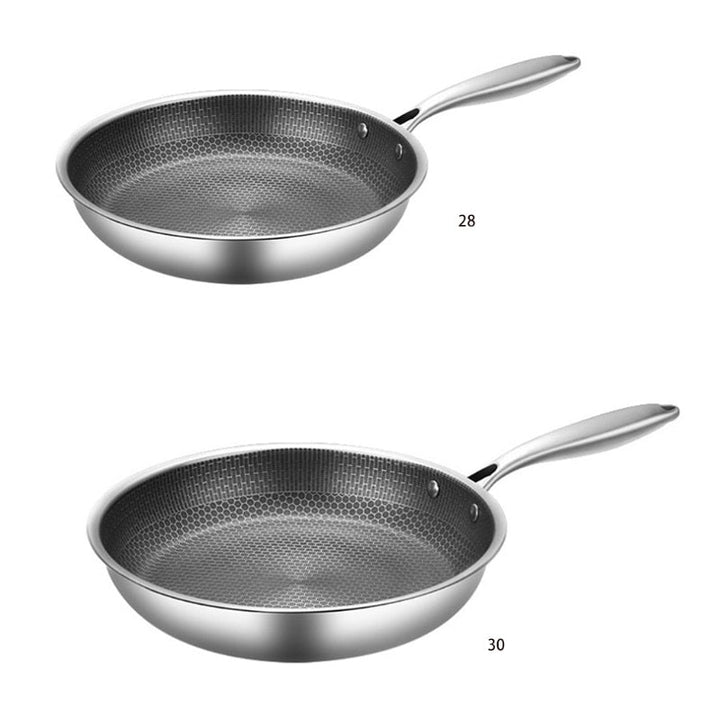 Carvallo rostfritt stål non-stick stekpanna med bikakestruktur | För alla typer av spisar inklusive induktion | Rep resistant &amp; diskmaskin säker