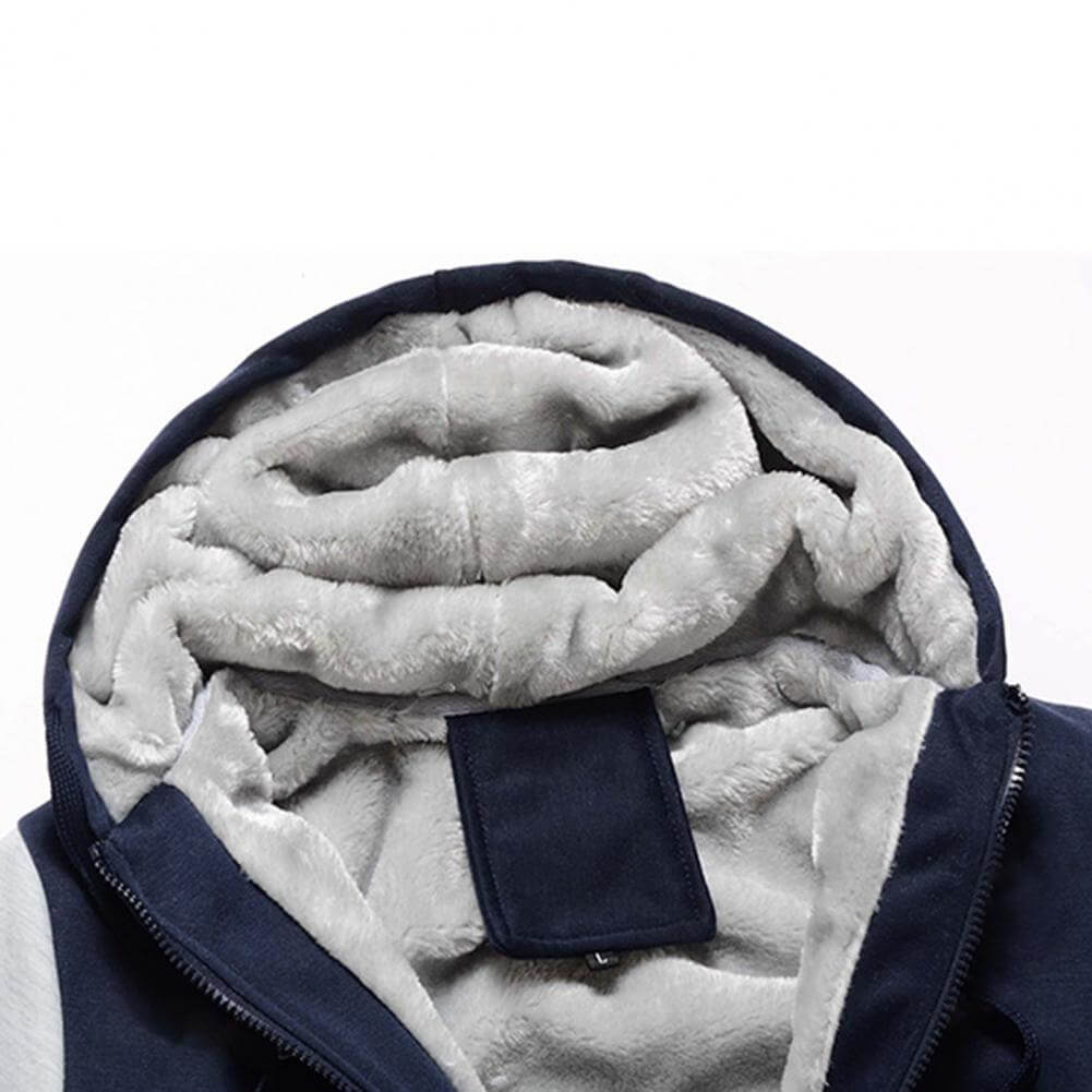 Män vinter fleece jacka
