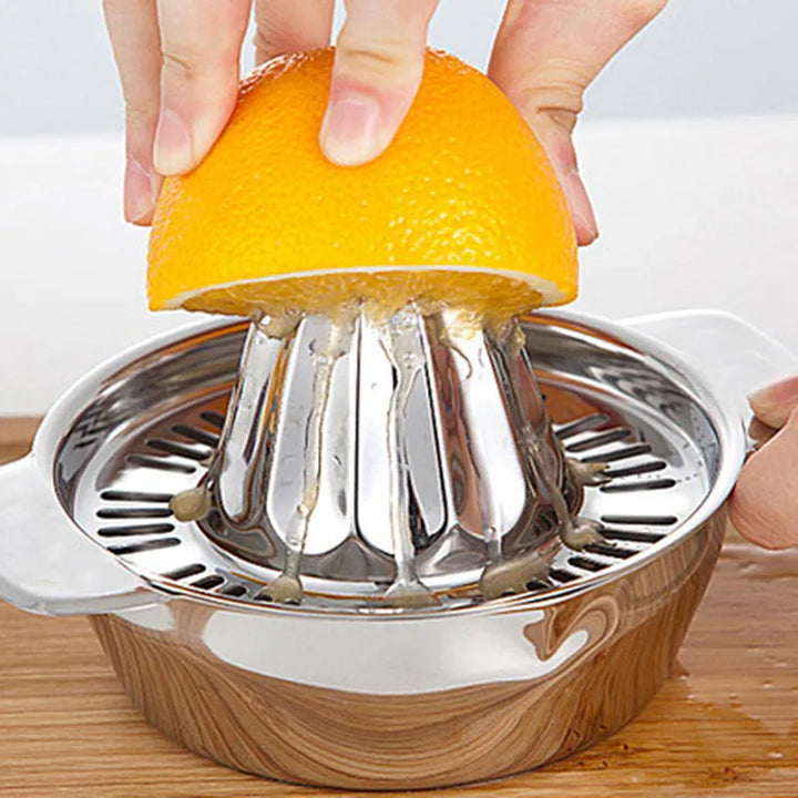Carvallo Citronpress i rostfritt stål | Manuell juicepress för citrusfrukter | Robust design &amp; Hög juiceutvinning | För kök &amp; bar